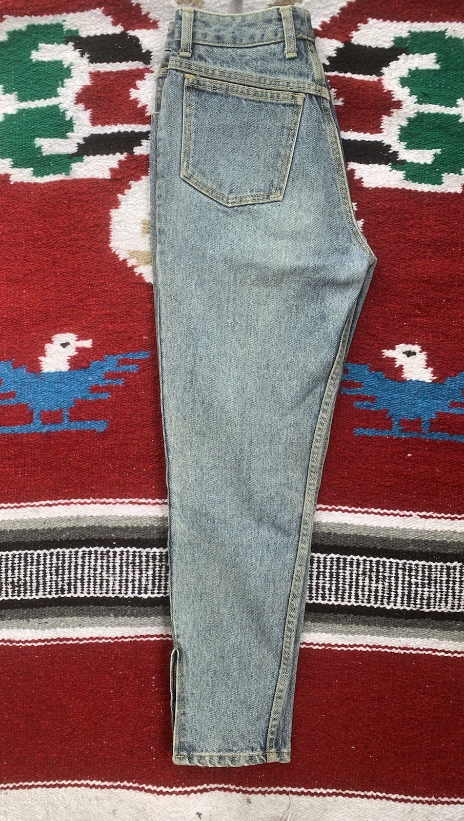 Vtg GUESS By Georges Marciano High Waist Ankle ZipLight Wash Denim Jeans Size 29