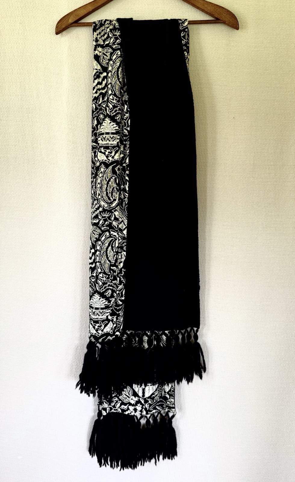 Vintage Sandra Sage 1950s Dress With Matching Shawl Black Ivory 34 M Rockabilly