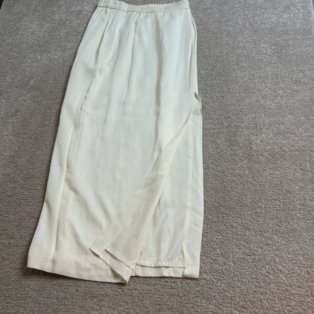 Michael Marcella Ltd Vintage beige Midi elastic waist Skirt High Rise Size 16
