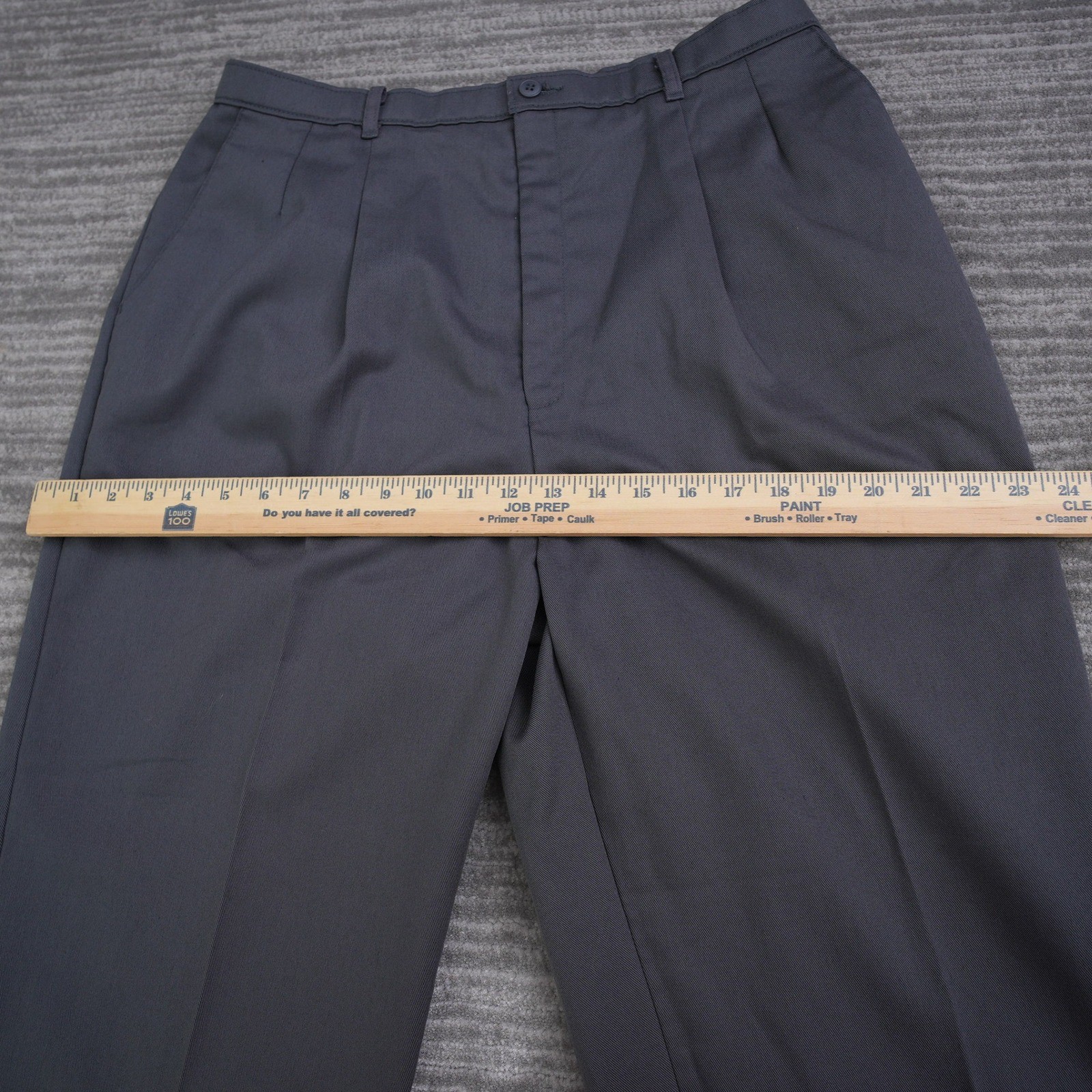 Vintage Levi Strauss Bend Over Sport Gray Pleated Trousers Womens 18 Charcoal