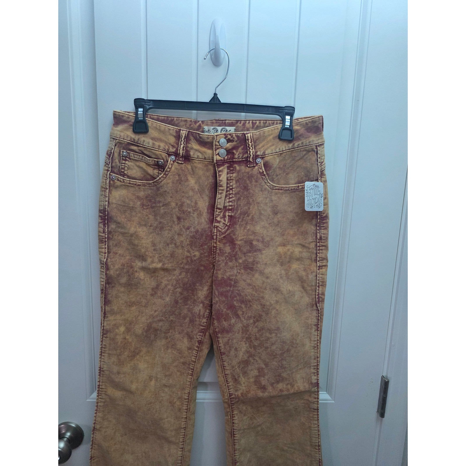 We The Free Curvy Vintage Flare Acid Wash Jeans 30