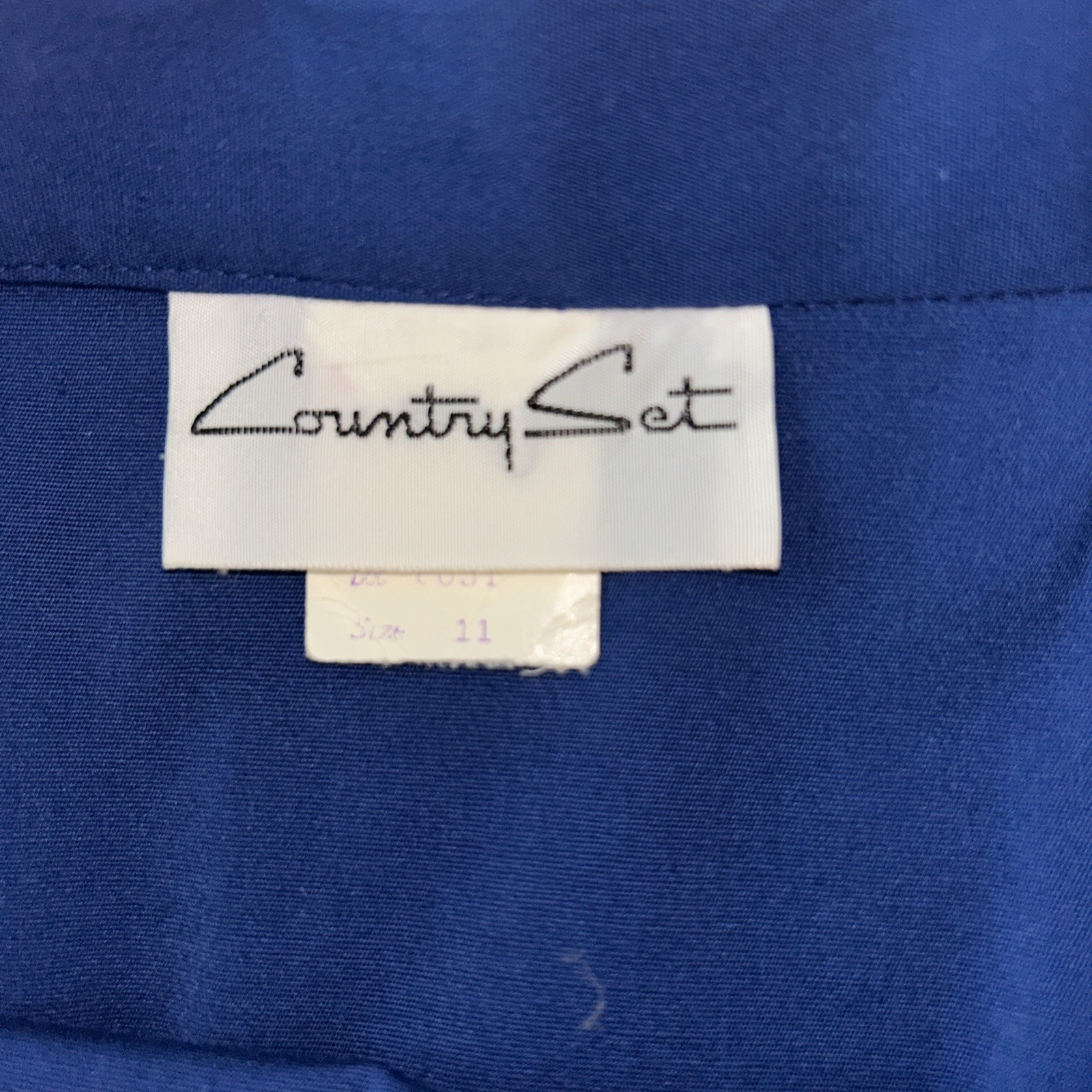 Vintage NWT Poplin MCM Royal Blue Skirt-Jr Size 11-White Belt-Country Set