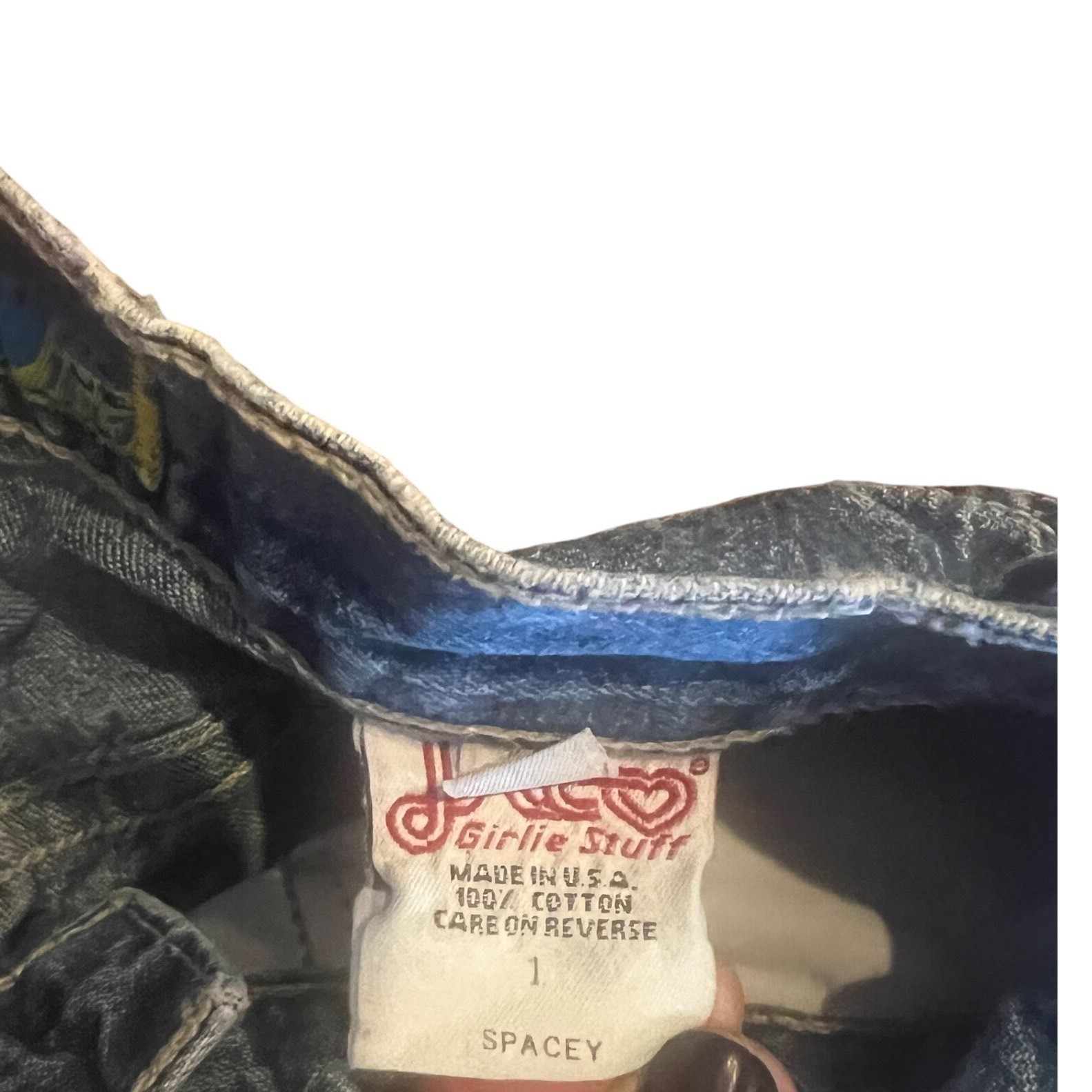 Y2K JNCO Girlie Stuff Spacey Wide Leg Jeans Baggy Skater Patch USA size 1
