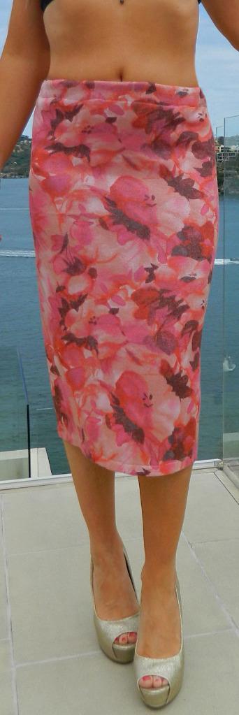 VINTAGE Resort Chic 1960s-70s Original Wiggle Pin up Retro Skirt