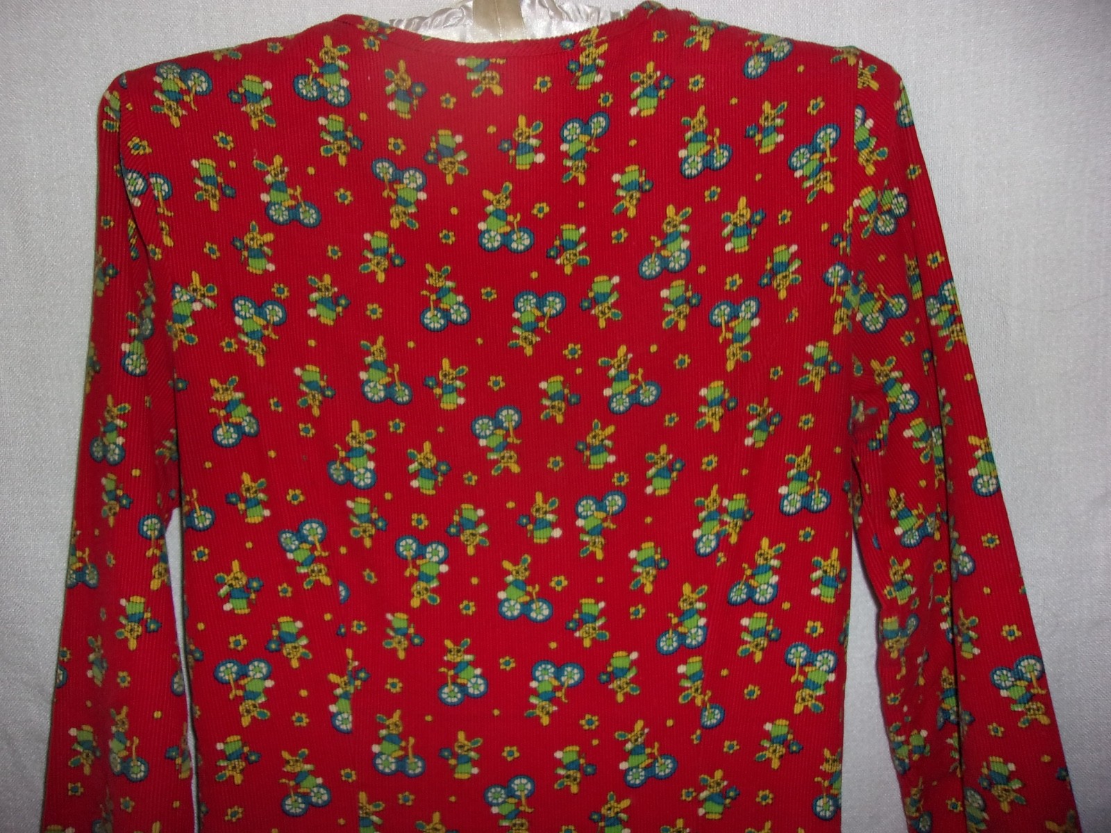 Vintage Betsy Johnson Dress Alley Cat 1970’s Maxi Red Corduroys Rockabilly 9/10