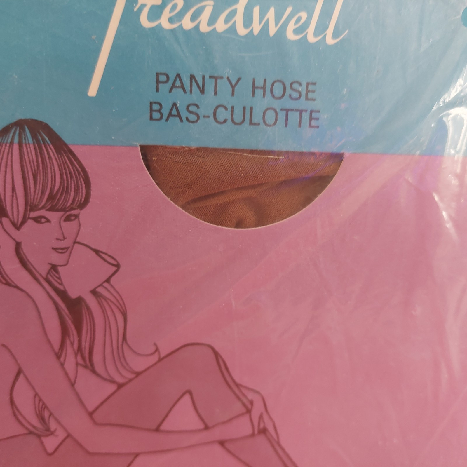 Vintage Pantyhose Treadwell Support Color Beige Size Medium BHAN01