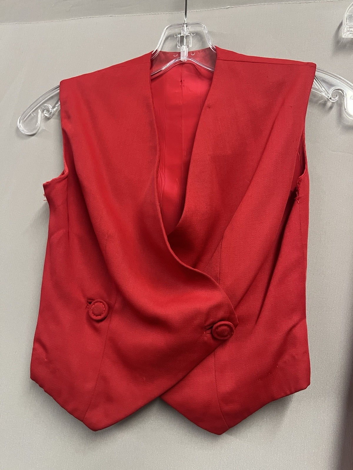 1940’s Red Gabardine Skirt And Vest