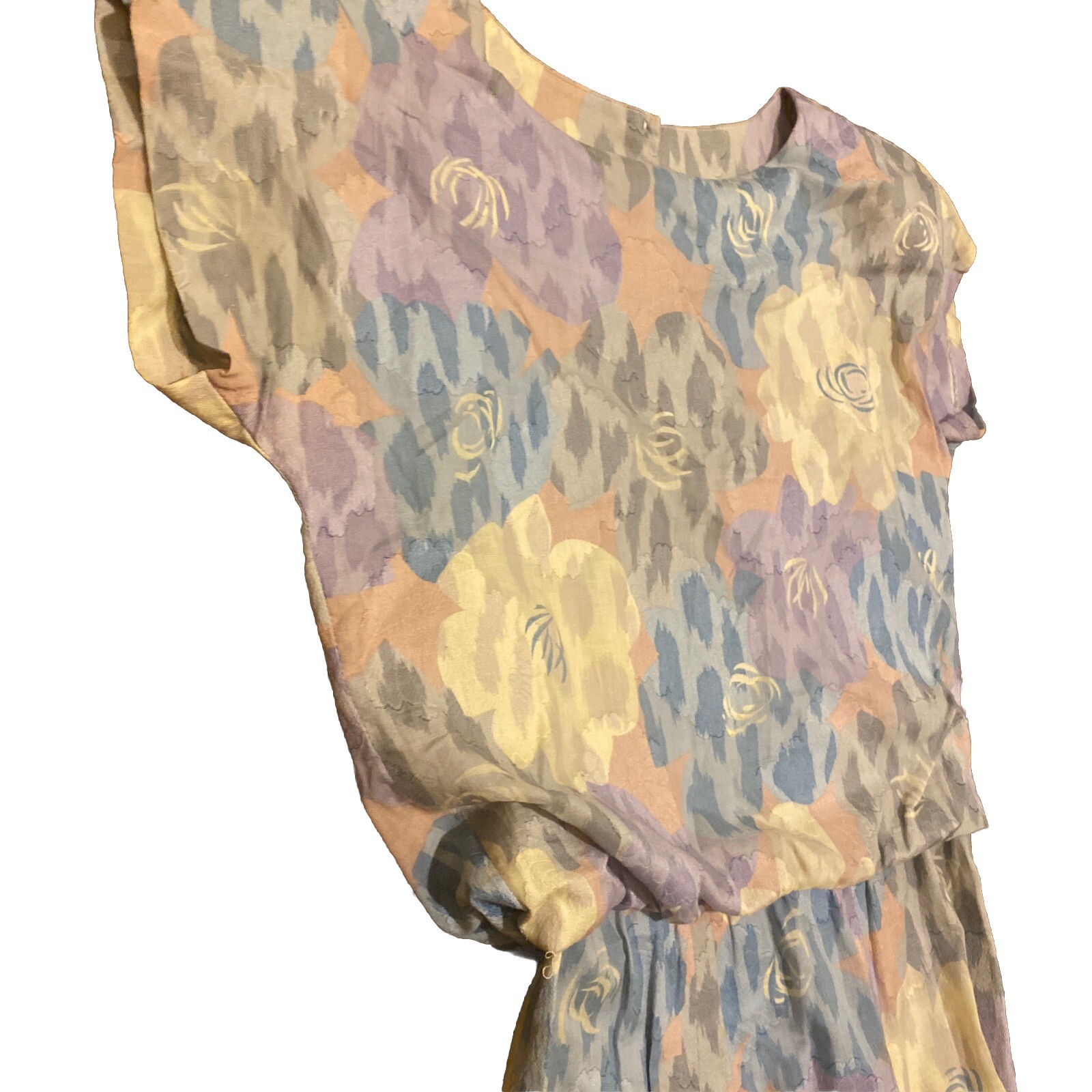 Vintage Pedestal Floral Midi Dress Size 4