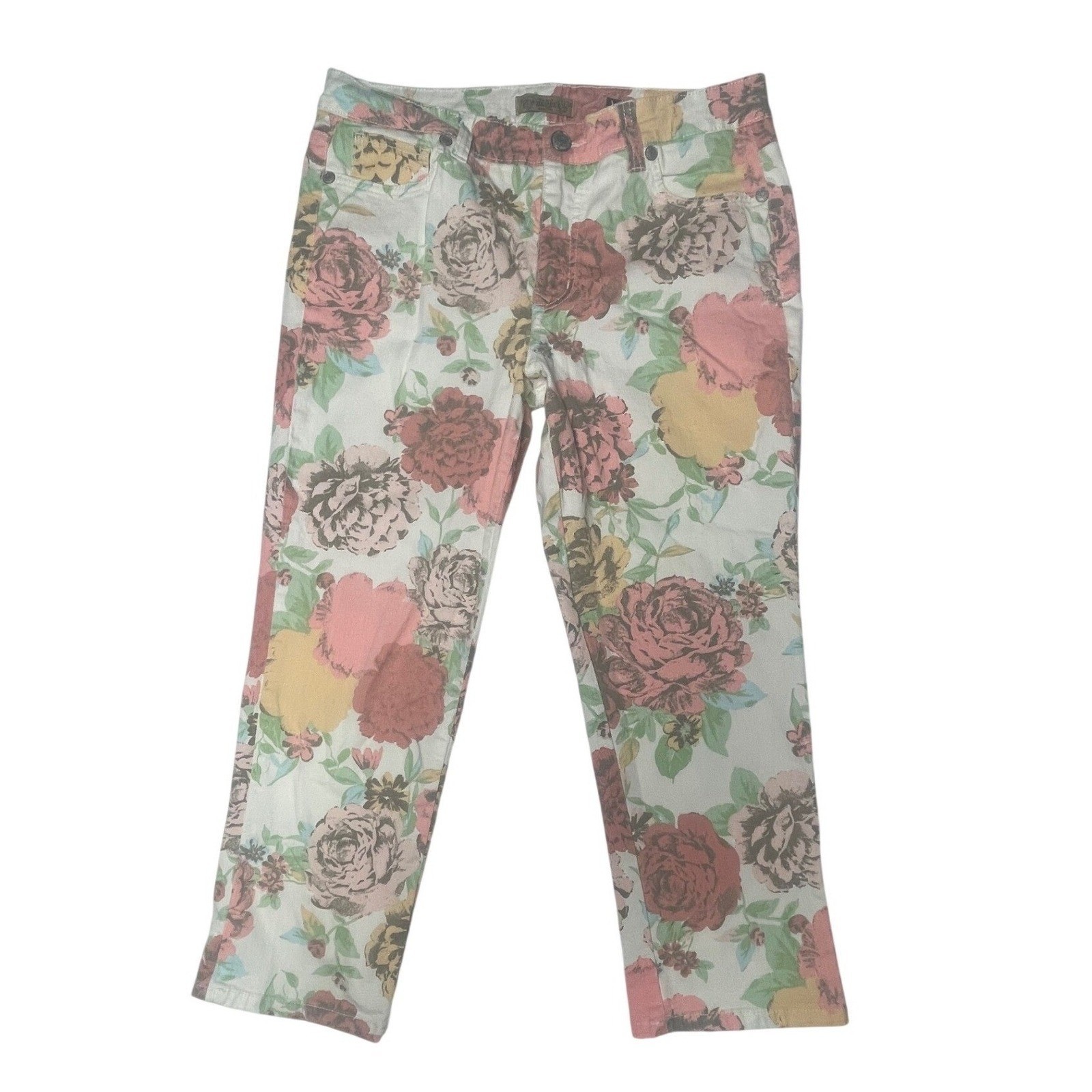 NIne West Vintage America Boho Floral Ankle Pants Women’s 12