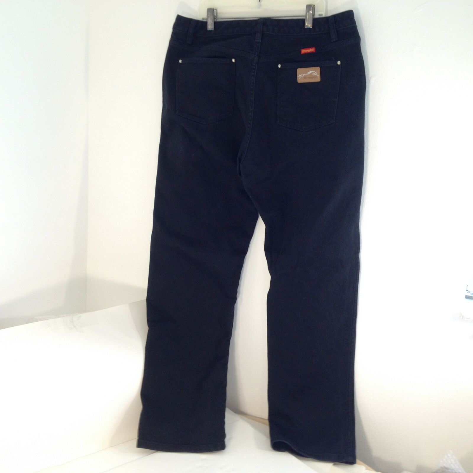 Vintage Wrangler Women Black Denim Stretch Jeans Red Tag Size 15-16 32