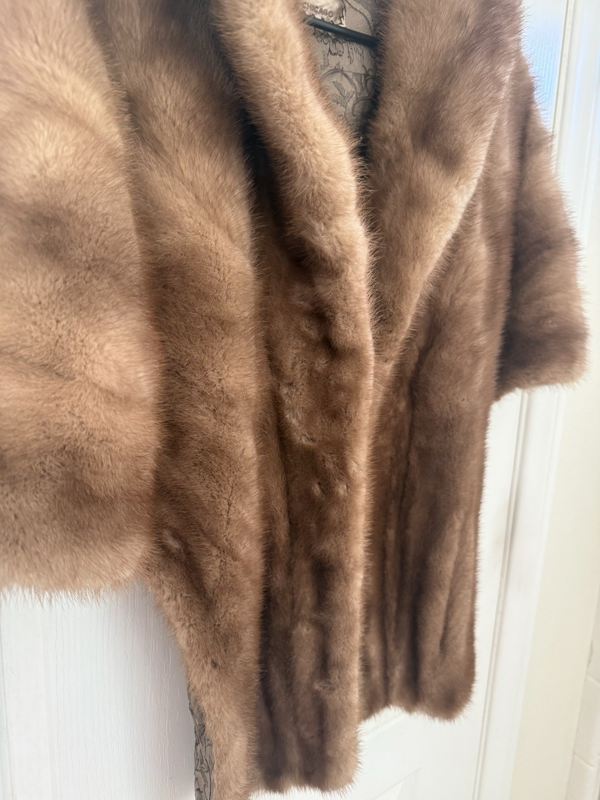 Vtg Lenne Kessen Chicago Mink Fur Stole Shawl Classic Glamour Hollywood Mob