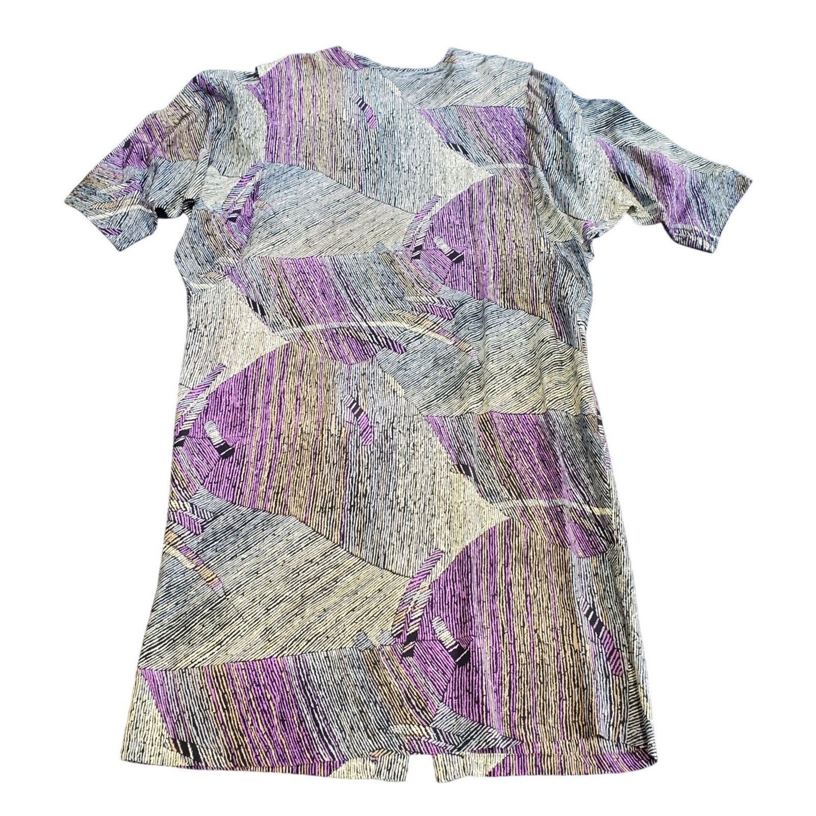 Archival ARGENTI Silk Dress 80s Maximalist Abstract Print Whimsigoth Tunic 12