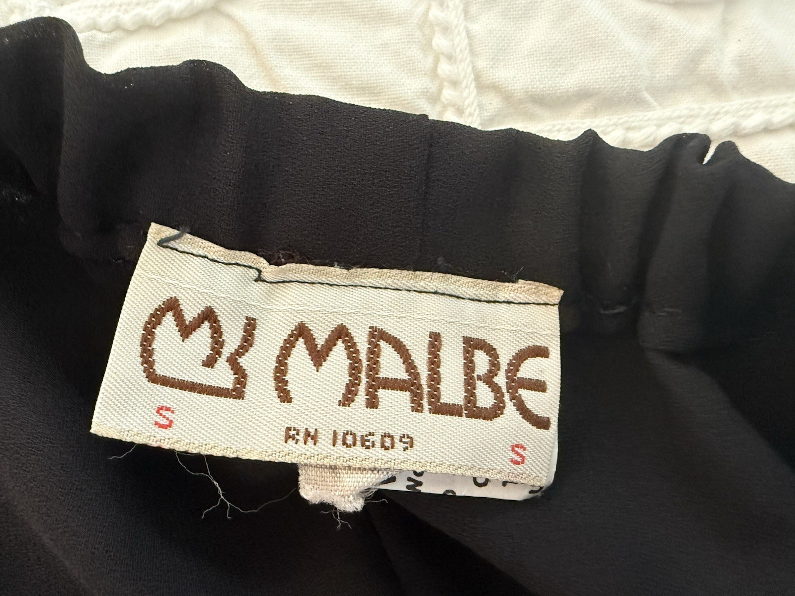Rare Vintage Malbe Womens Black Chiffon Pants Union Made Size Small Inseam 29″