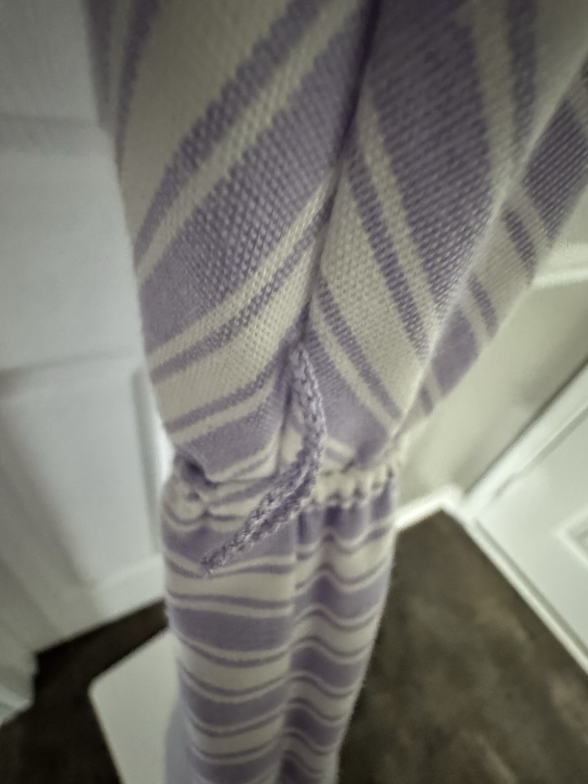 The American Shirt Dress Vintage 80’s Lavender White Stripe Size 11/12 USA
