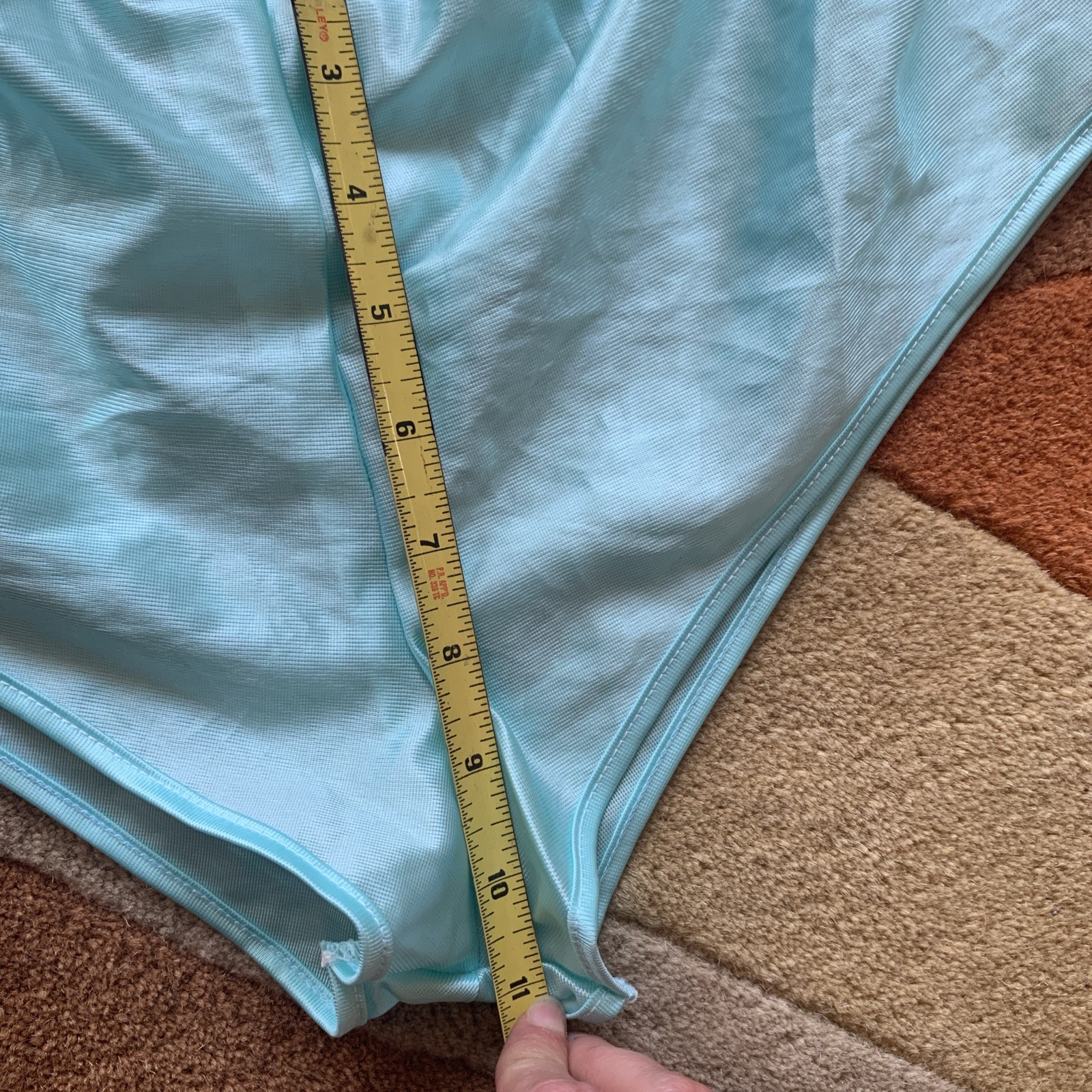 Vintage Corinna Fashions 2-Piece Blue Nylon Lingerie pajama Set, Size S