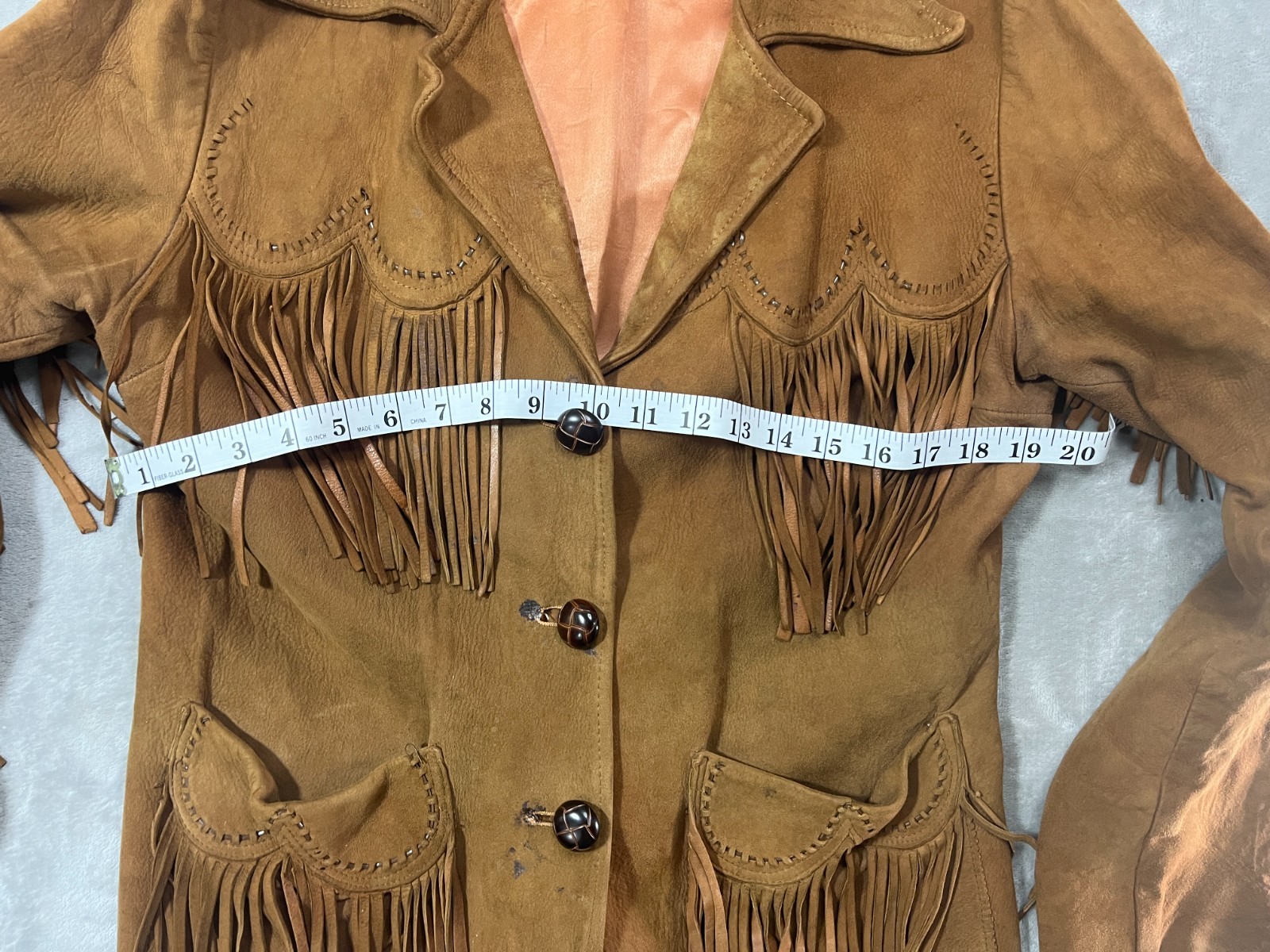 Vintage Pioneer Wear – Albuquerque – Leather Fringes Jacket Coat – Adult Medium