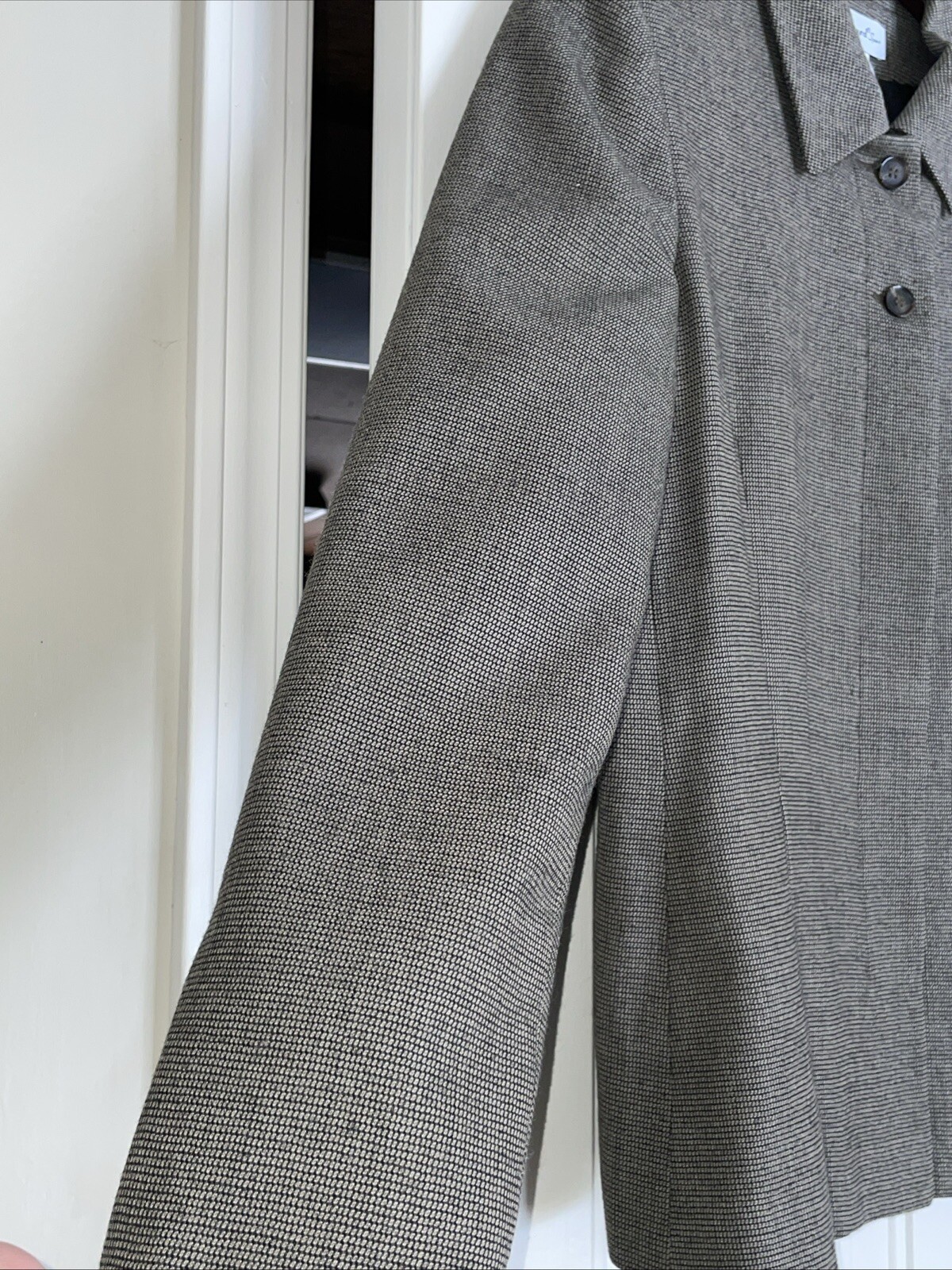 Harve Bernard Women’s Wool Hidden Button Blazer Vintage Jacket Sz 10 Gorgeous