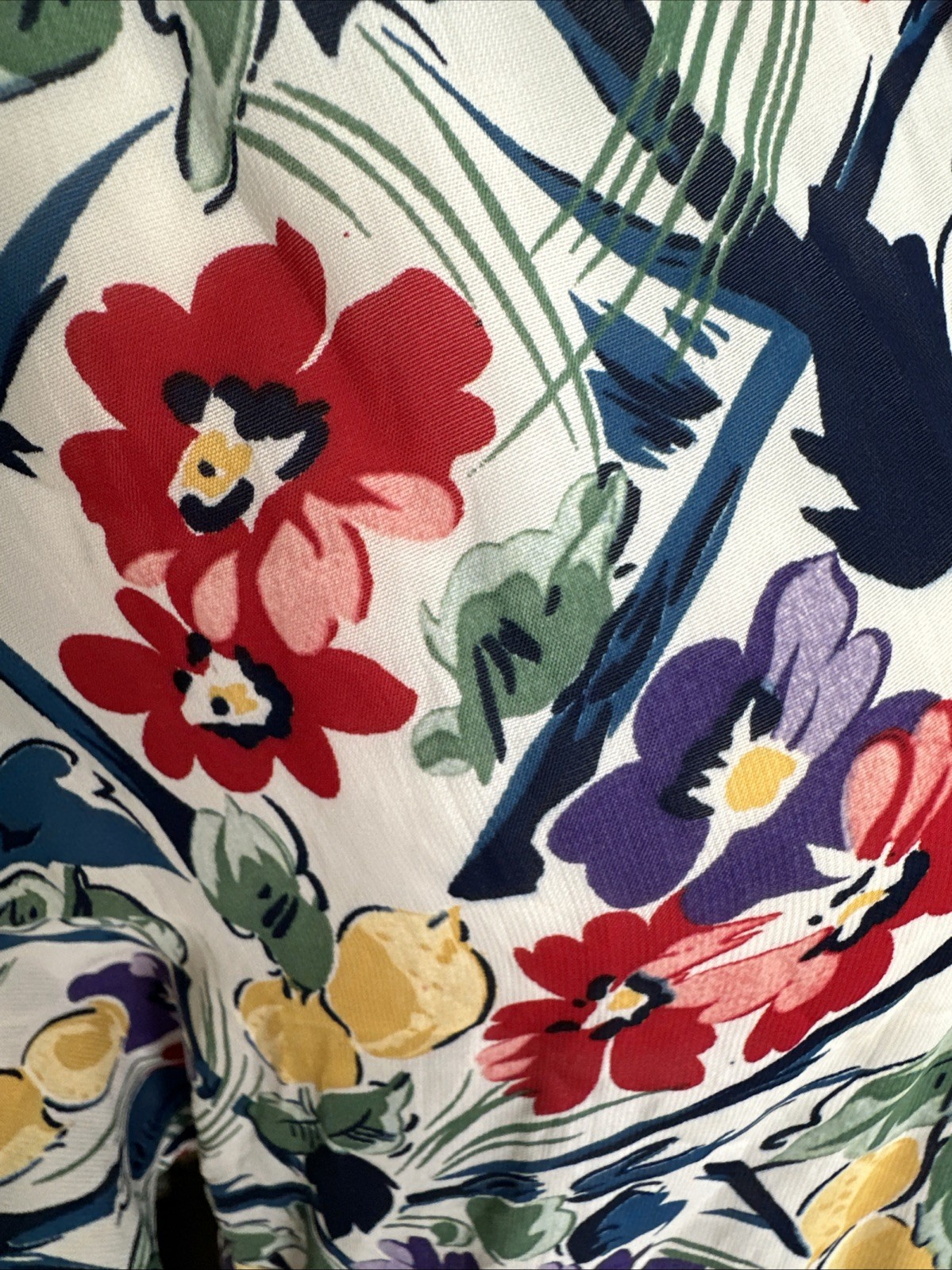 Norma Kamali 80s Floral Print Rayon High Low Long Dress Pussy Bow Keyhole Neck S
