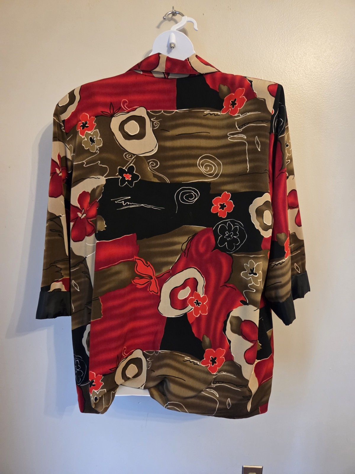 Vintage 80s 90s Modern Woman Loud Print Blazer Jacket Plus 26 28