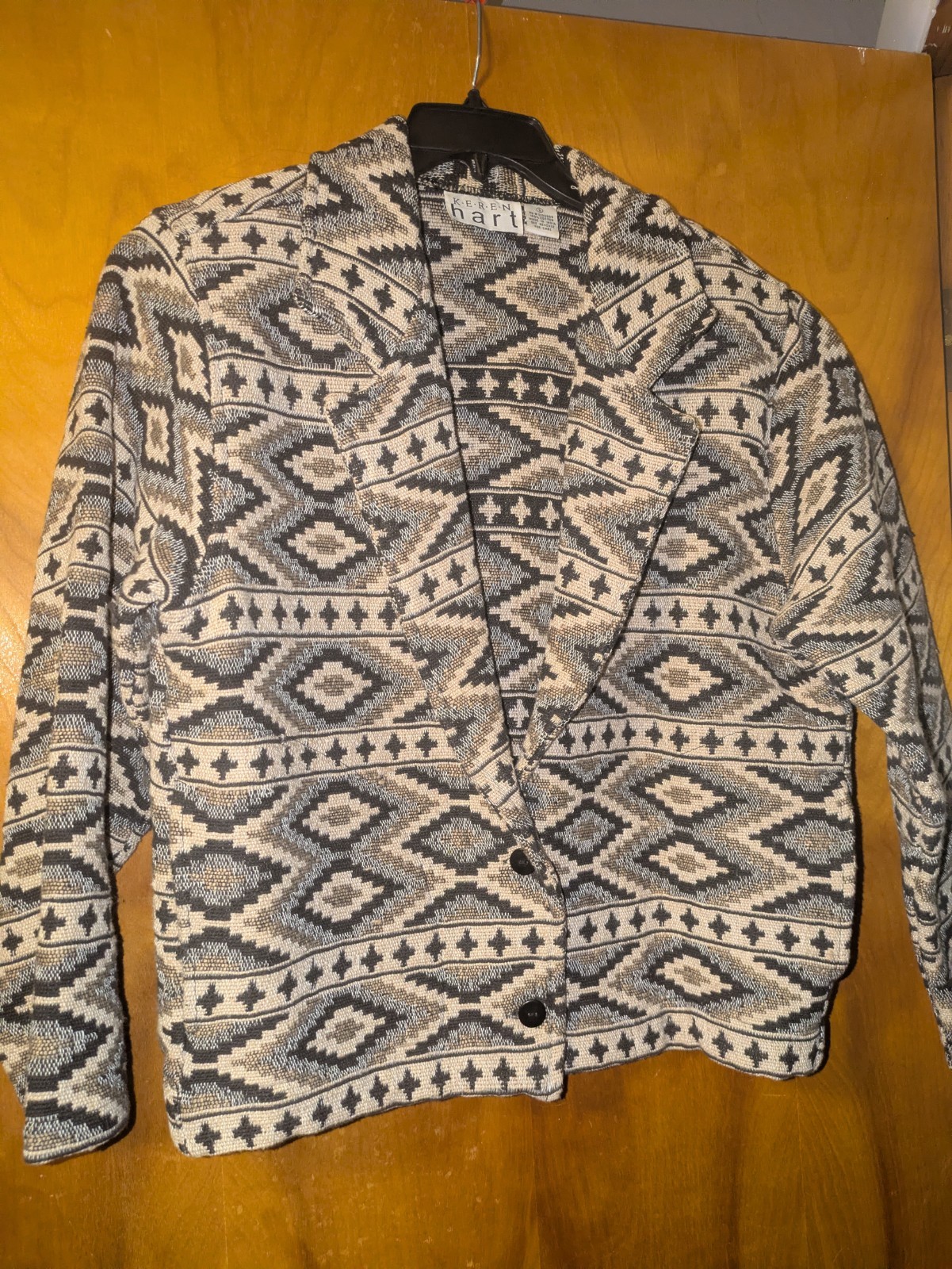 Vintage Tapestry Blazer Keren Hart Southwestern Aztec Inspired Geometric 1990s