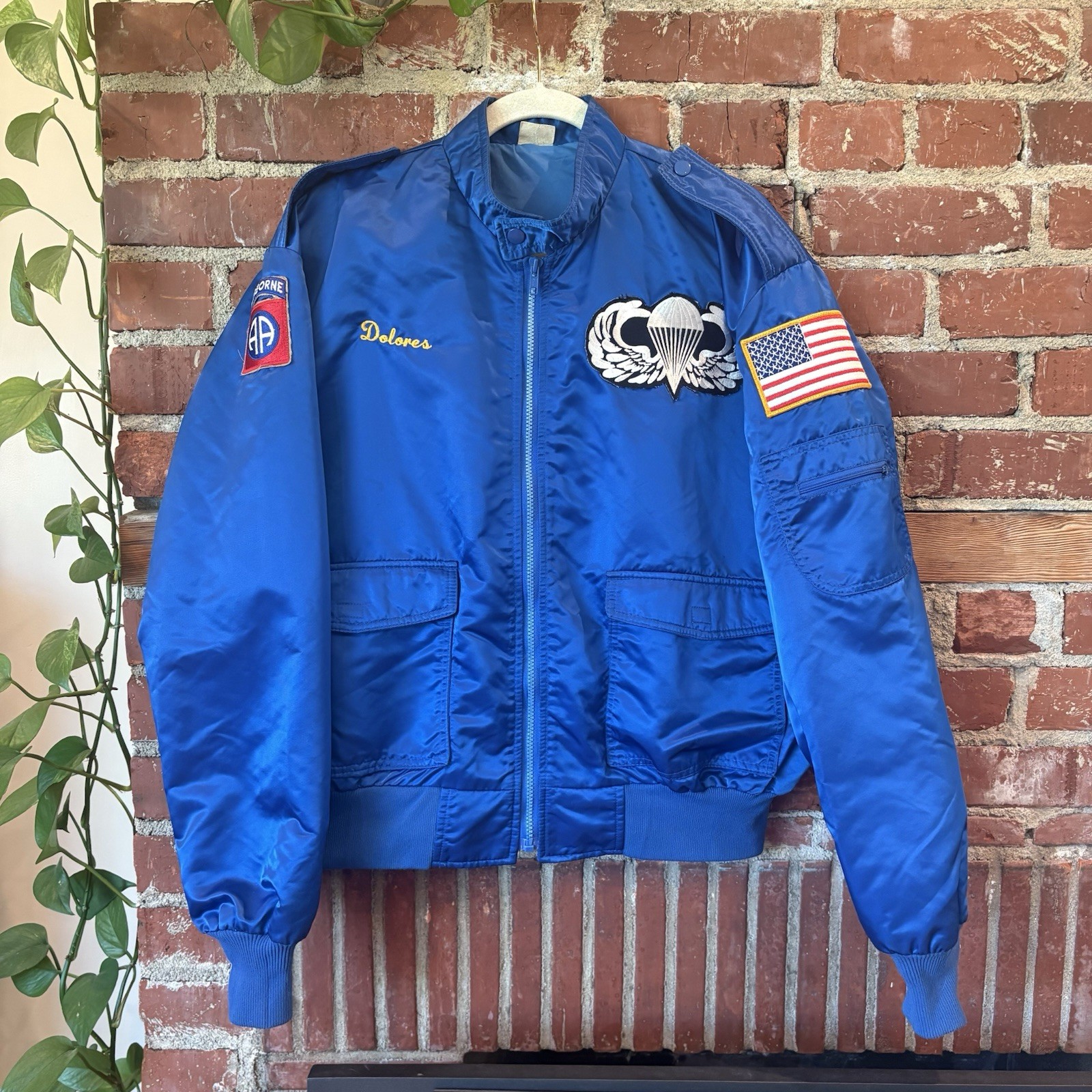 Blue Airborne Bomber Jacket, So Cal, All Thr Way Listos