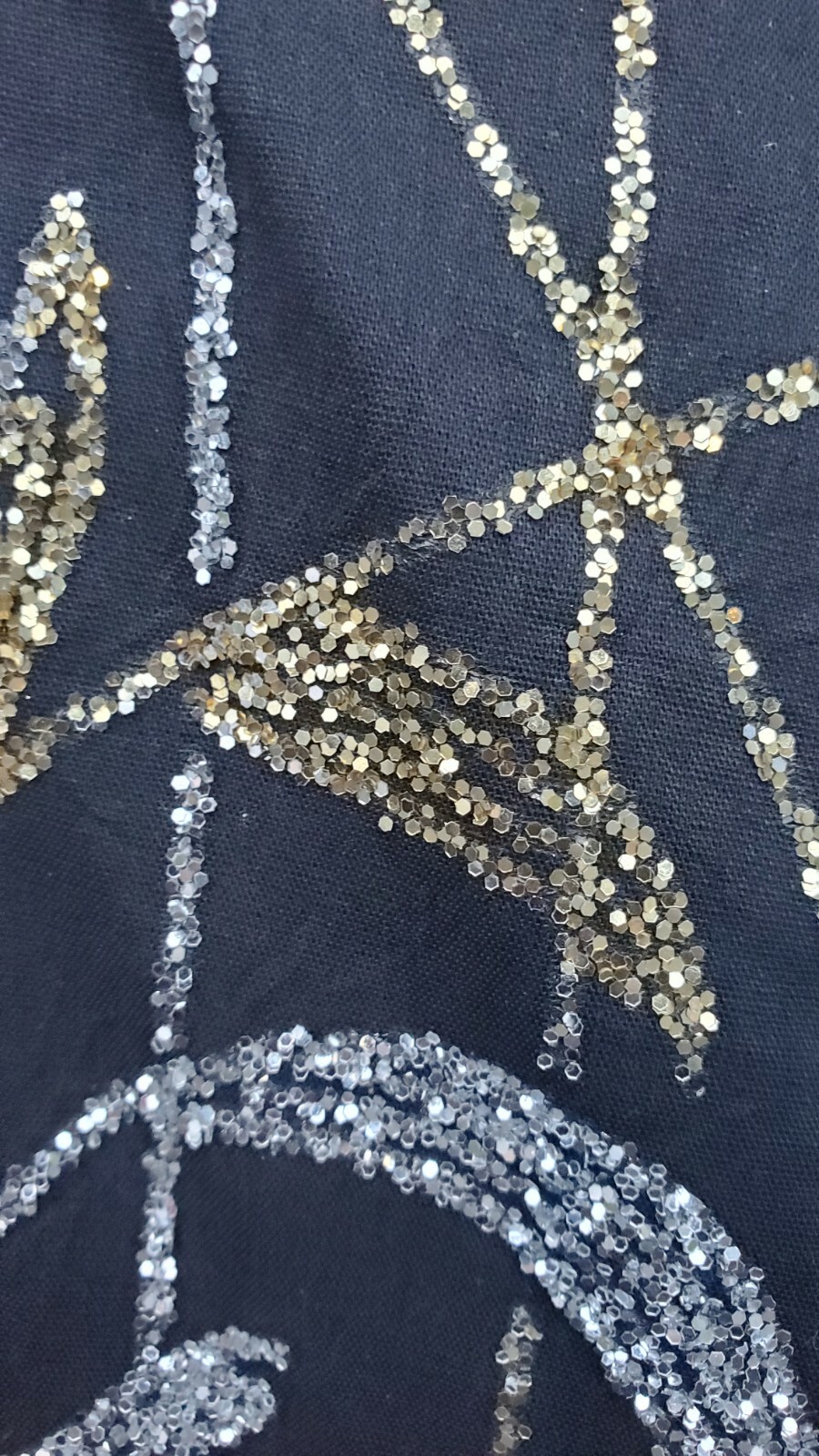 LOT Vintage 80s Glam Gold Silver Glitter Embellished Top BEDAZZLE Blouse GESTE