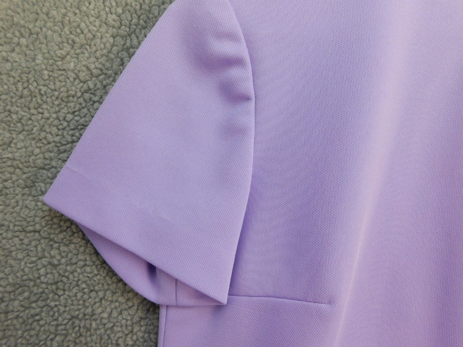 VTG Susan Thomas Women’s S Cap Sleeve Pattern Collar Short Sleeve Purple Shirt