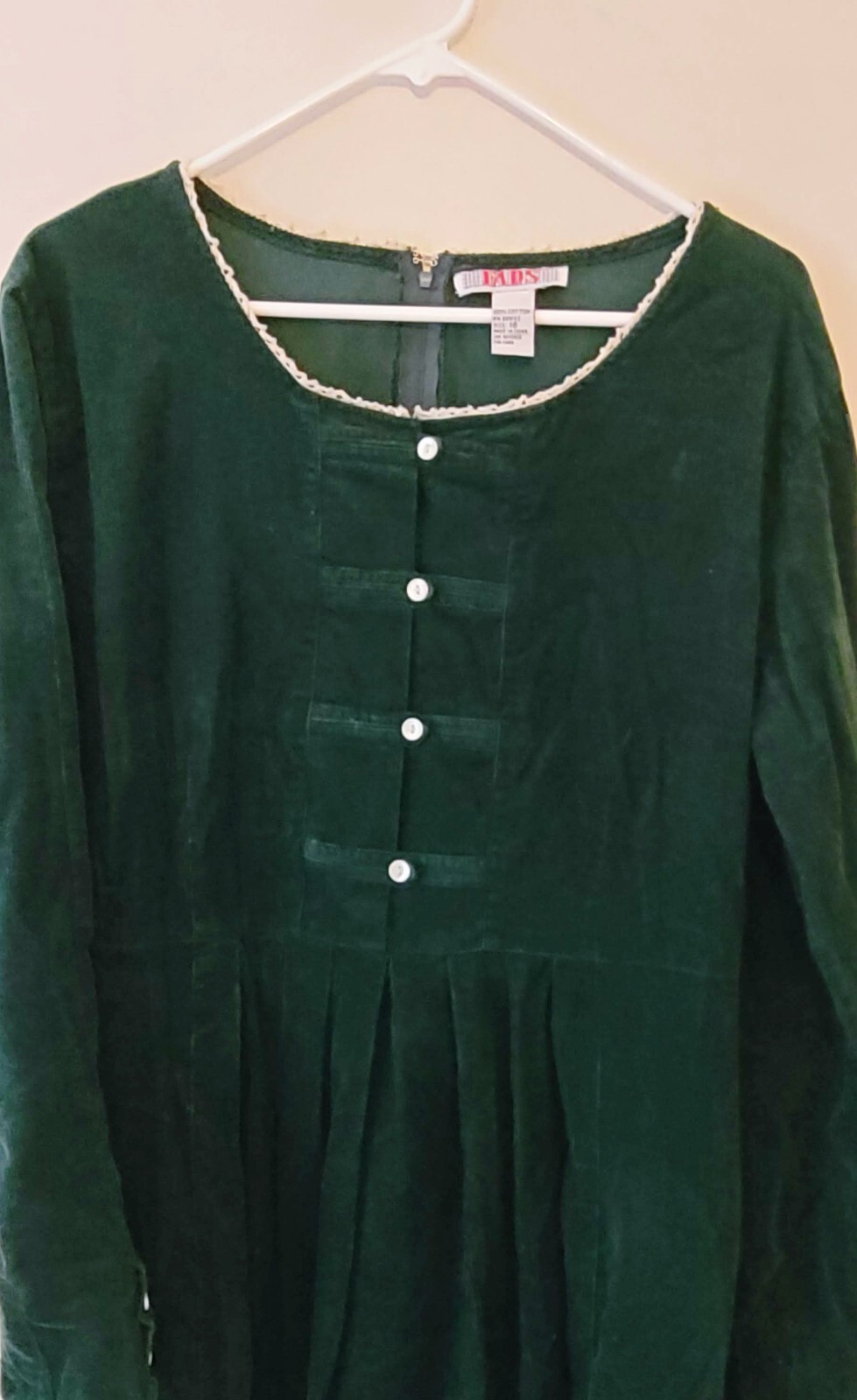 Vintage 90s FADS Emerald Corduroy Dress – Ren Fair Grunge Cottagecore Size 16