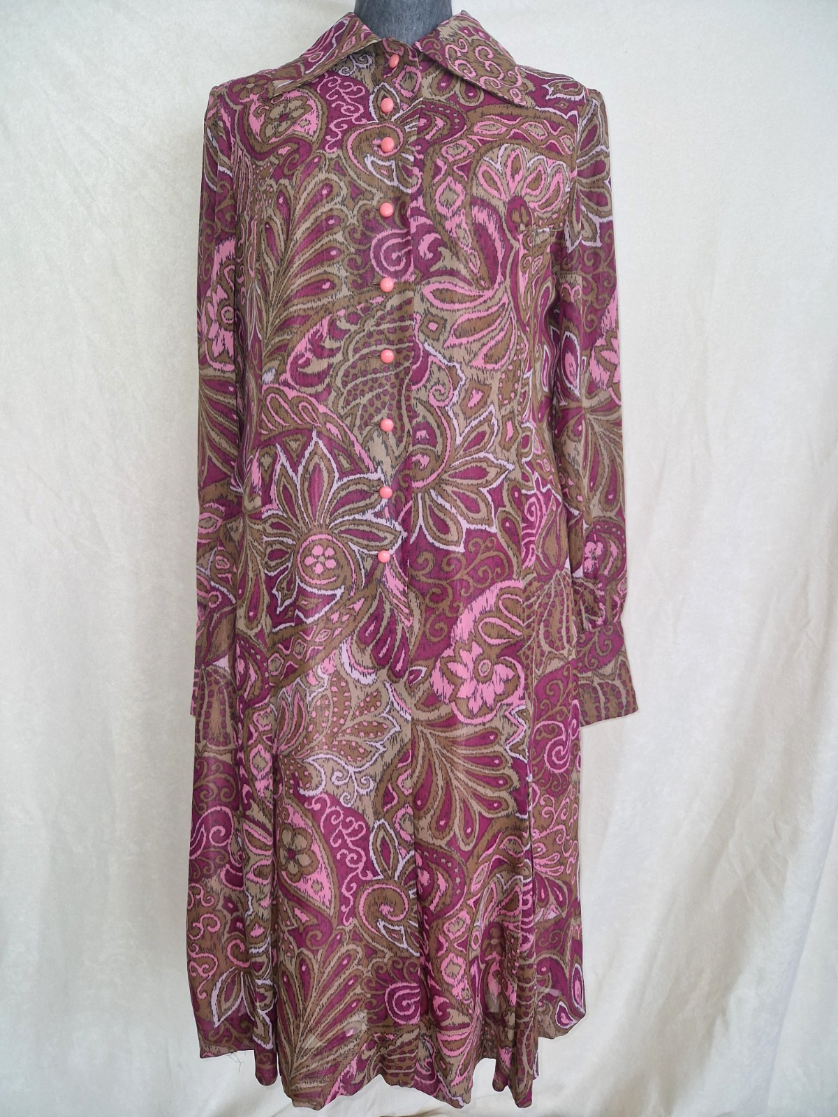 lucie linden dress vintage apron size 38-40 original 70s dress