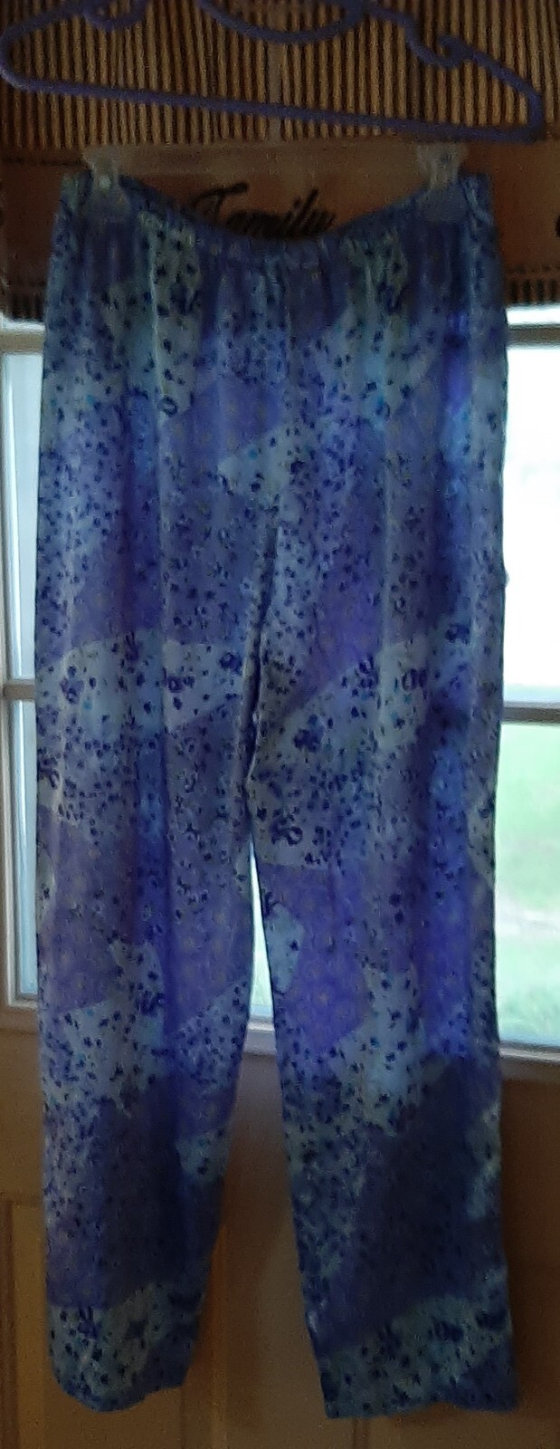 Vintage??? Liquid Blue Floral Secret Treasures PJ Bottoms size Medium