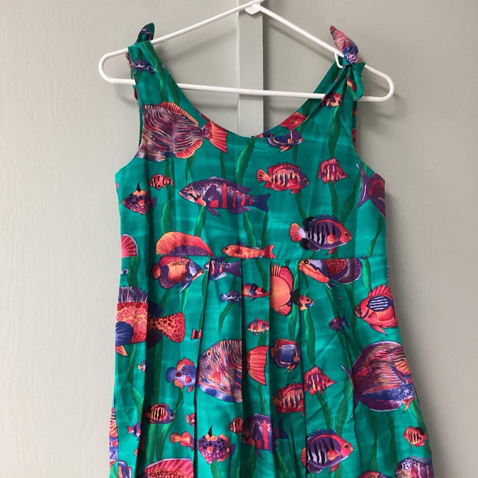 90’s Pretty Woman Size Small Collection Made In USA Underwater Fish Print Dress
