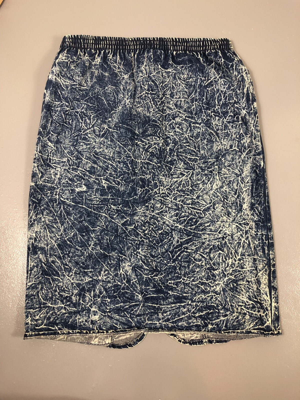 Vintage Acid Wash Weird Art To Wear Paint Midi Jean Skirt Christie Of California