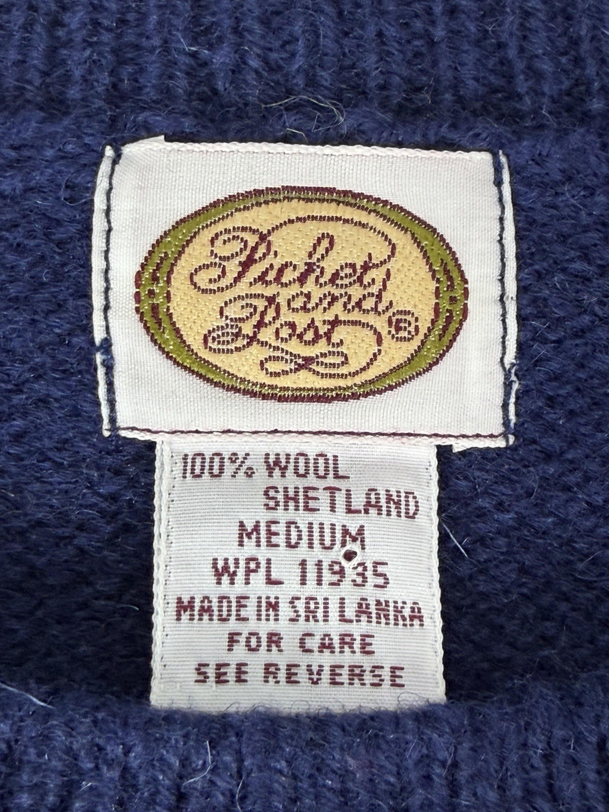 Vintage Picket and Post Sweater Vest Womens Size Medium 100% Wool Blue Made USA