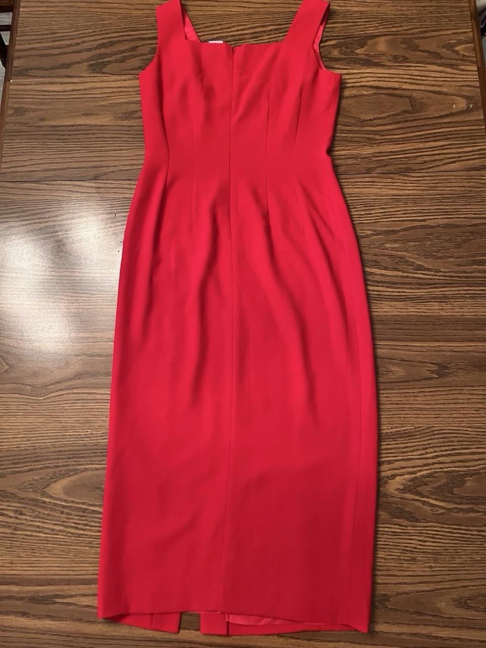 True Vintage 1980s/90s Liz Claiborne Red Evening Dress With Slit