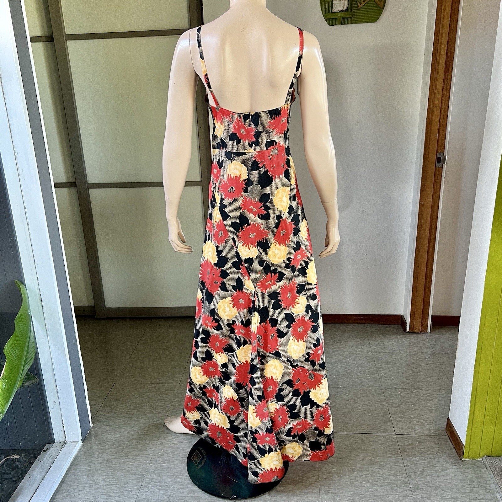 1930s Vintage Fashion Originators Guild Bias Cut Acetate Gown 26-28w