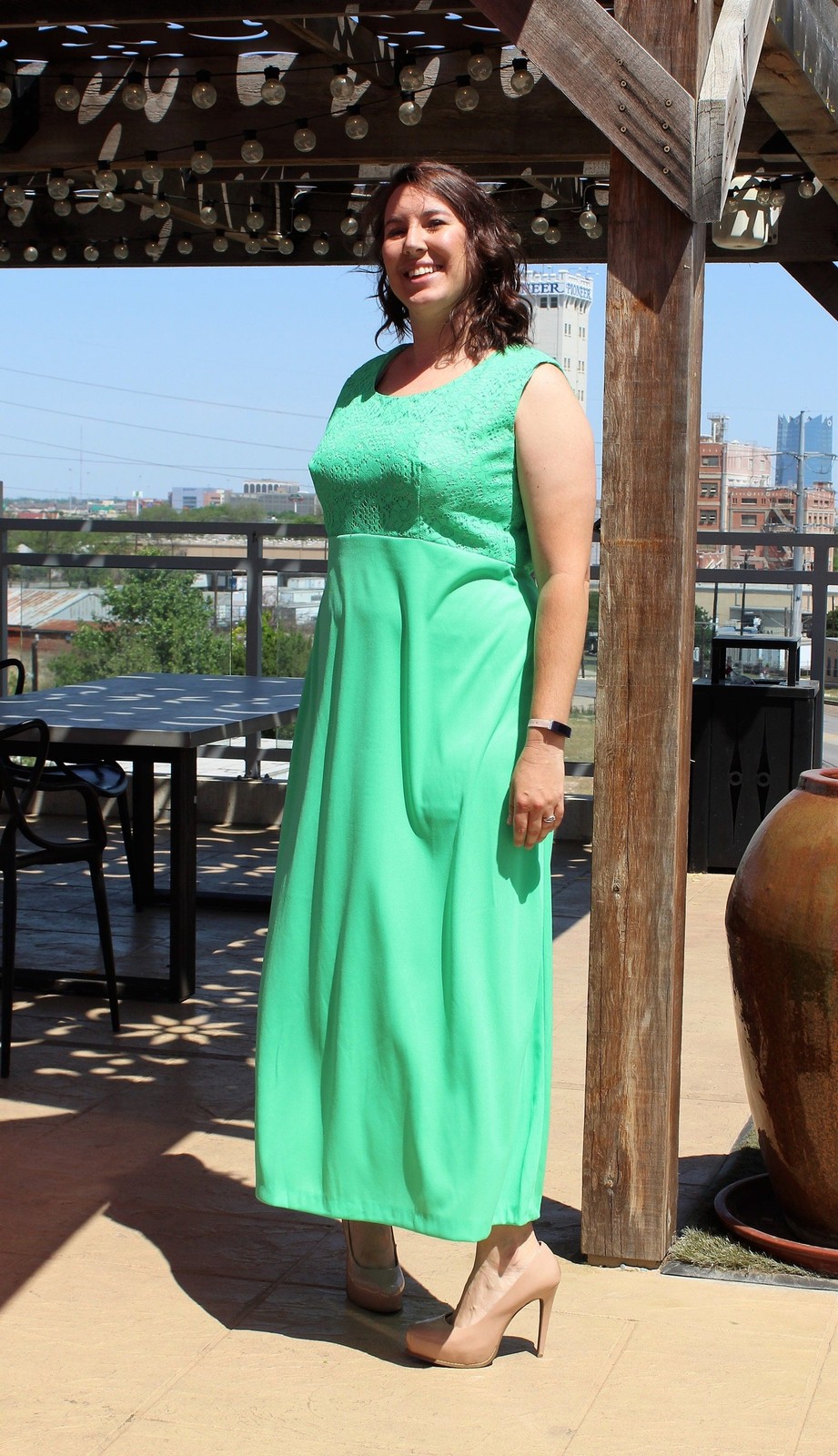 Vintage 70s Plus Size Maxi Dress Maxi Dress & Jacket Outfit Set 2X Women Green