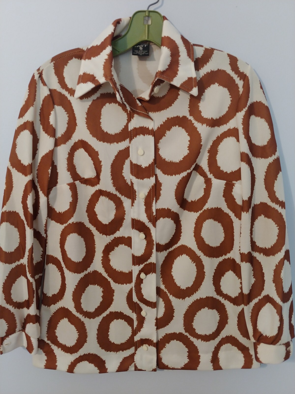 Vintage Stage 7 Dacron Poly Blouse. Darted Bust. Size 10