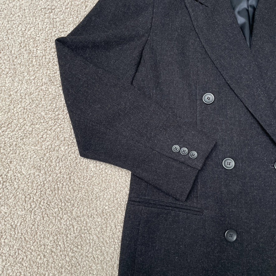 Vintage Pendleton Women’s Black Wool Double Breasted Blazer USA Vintage 12 Tall