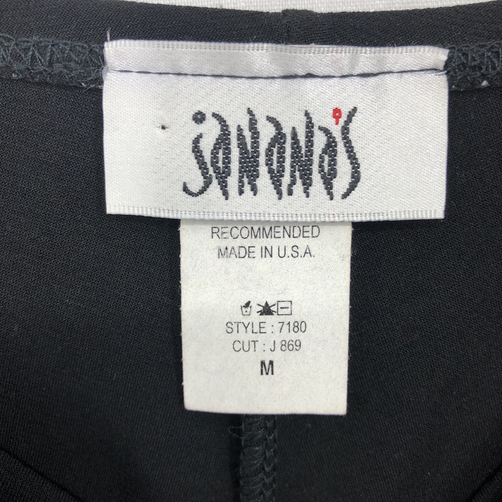 Vintage Janana’s Black Elastic Waist Flare Panel Skirt 7180 Medium USA
