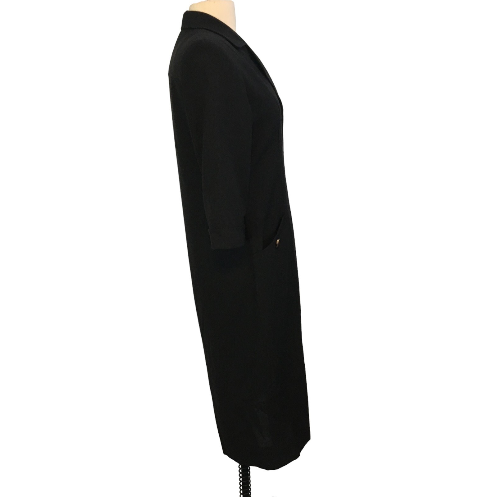 Henry Lee Vintage Womans Black Dress, Shirtdress, Pockets, 8, 40 bust