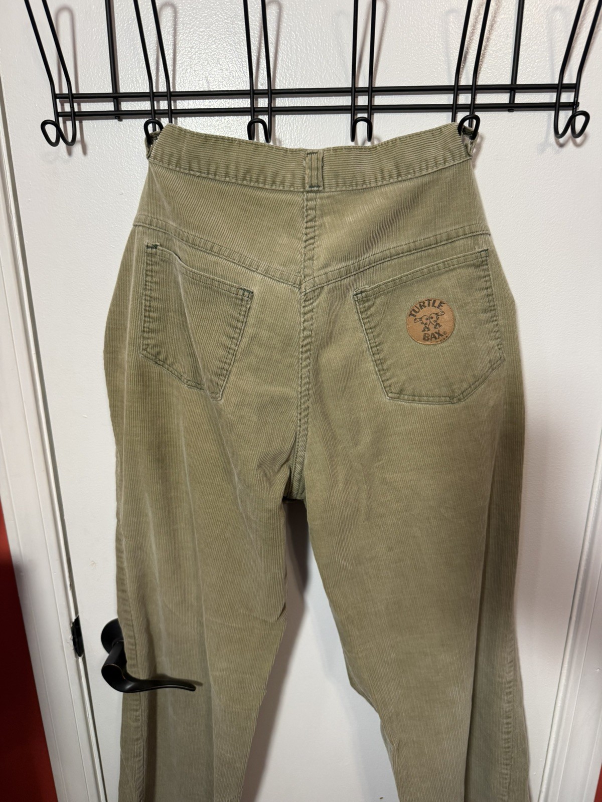 Vintage 1960s Turtle Bax Pants Corduroys Tan olive. No tag size.Read Description
