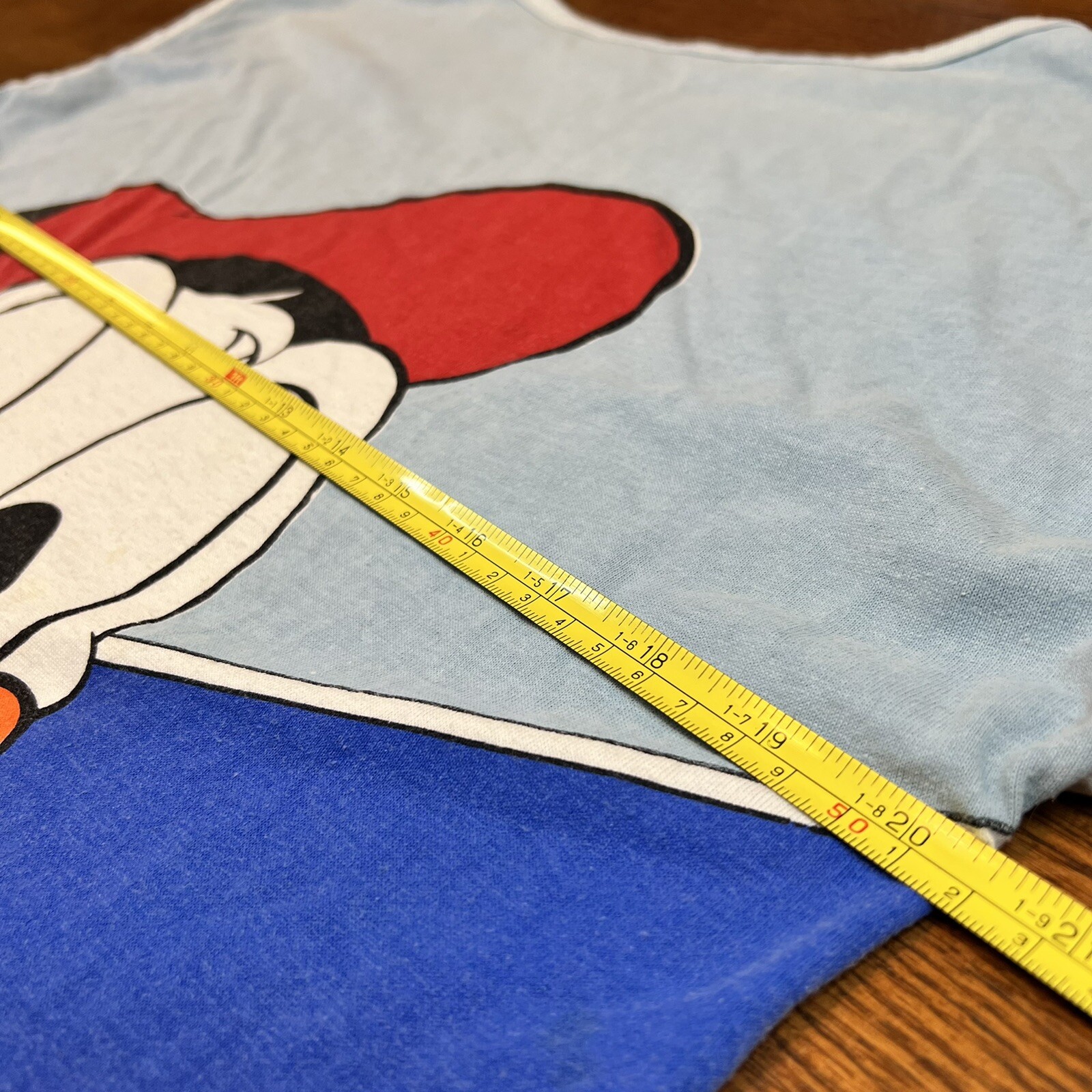Vintage Disney Donald Duck Sleeveless Cap Swim Cover Up Shirt Made in USA LARGE