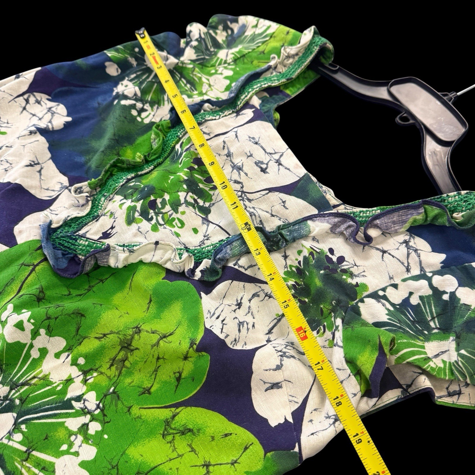 VTG Liberty House Of Hawaii Barkcloth Flower Power Maxi Dress MuMu Hawaiian
