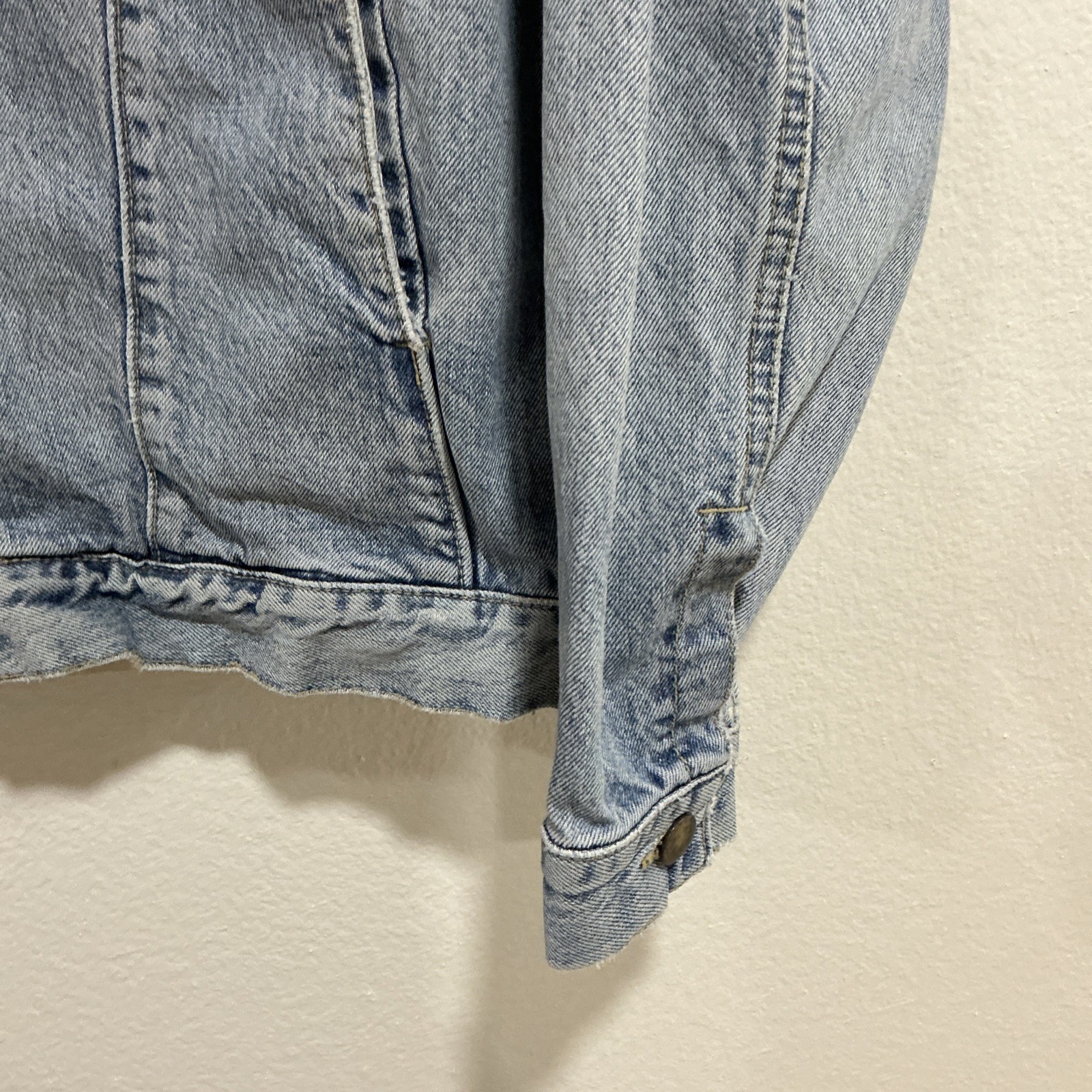 VTG Contempo Casuals Code Code Bleu Denim Jacket Hip Hop Distressed *RARE *READ