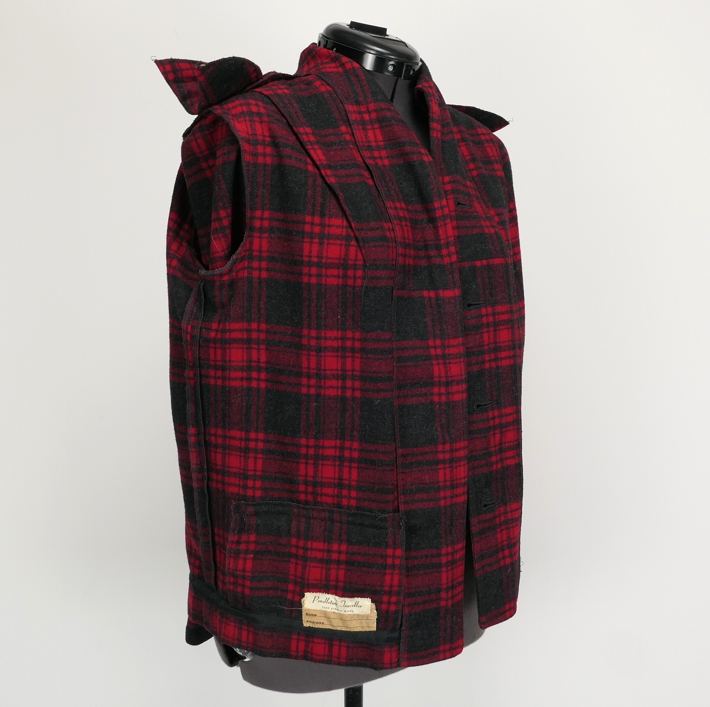 VTG Pendleton Traveller Buffalo Plaid Virgin Wool Shirt Jacket S/M True ’50s VTG