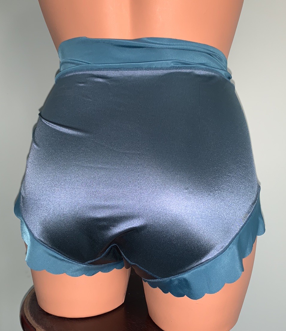 NEW Glossy Secret Stretch Satin 1X Briefs Panties SILKY Nylon Full Coverage