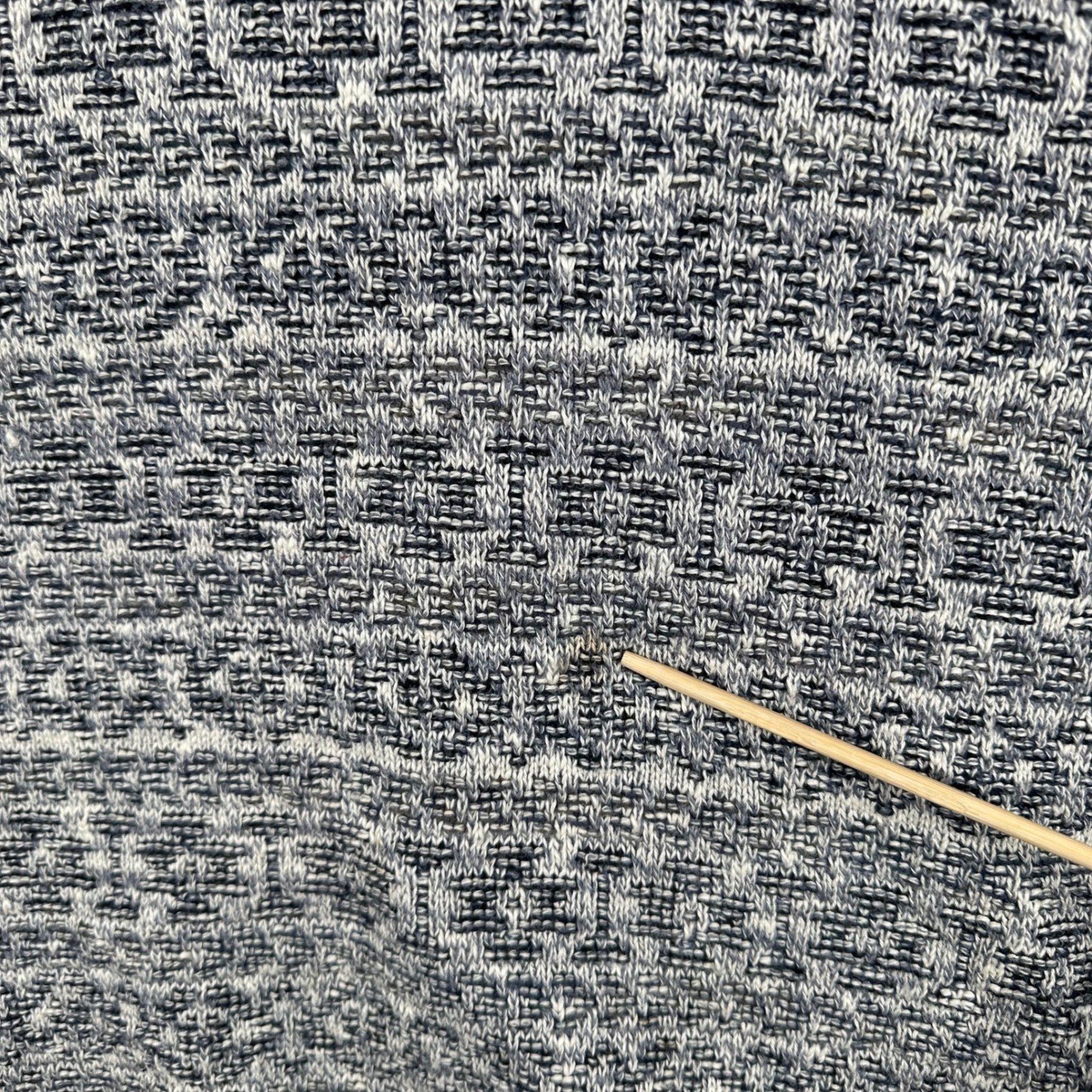 VTG Shenandoah Fair Isle Sweater Women’s Large Blue White Nordic Knit 90s USA