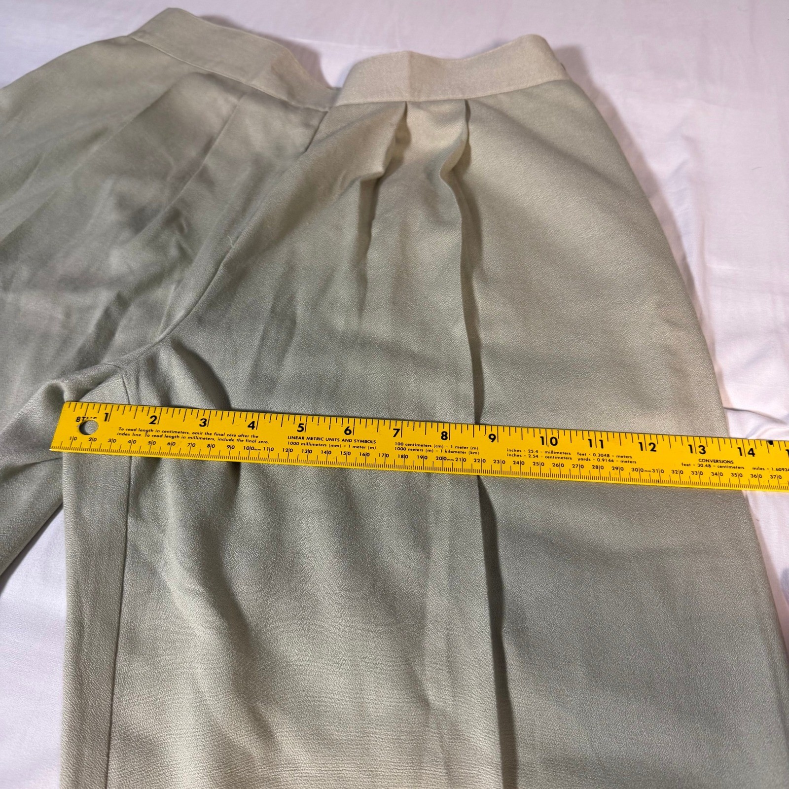 Side Effects Vintage 90s High Waisted Pleated Trousers Sage Green Made in USA M