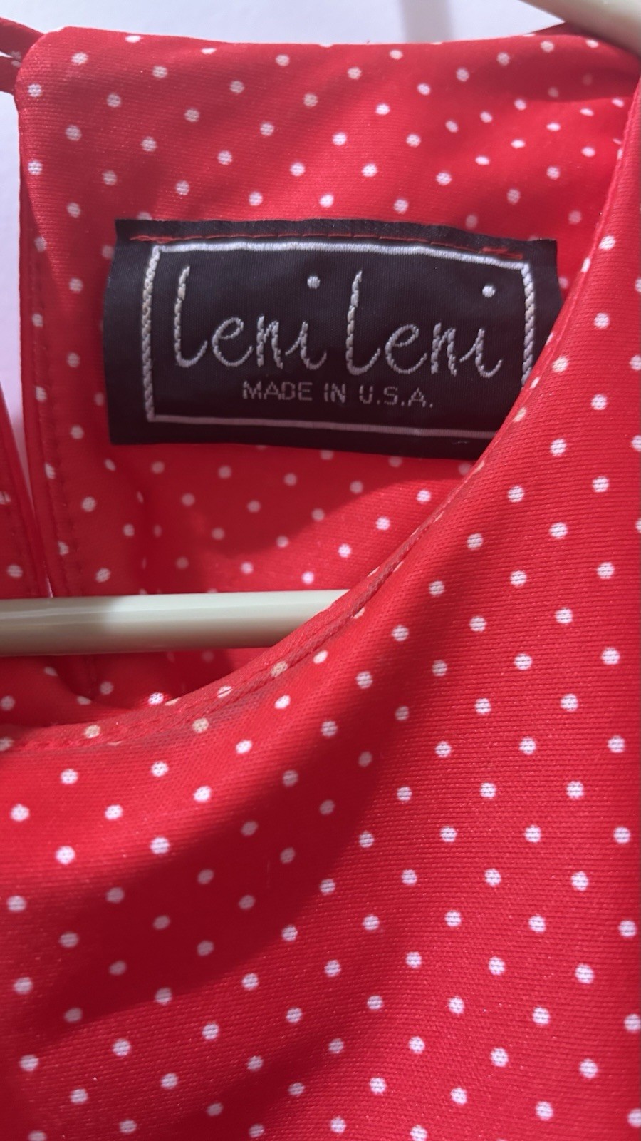 Vintage 80s/90s Leni Leni Red & White Polka Dot Puff Sleeve Blouse