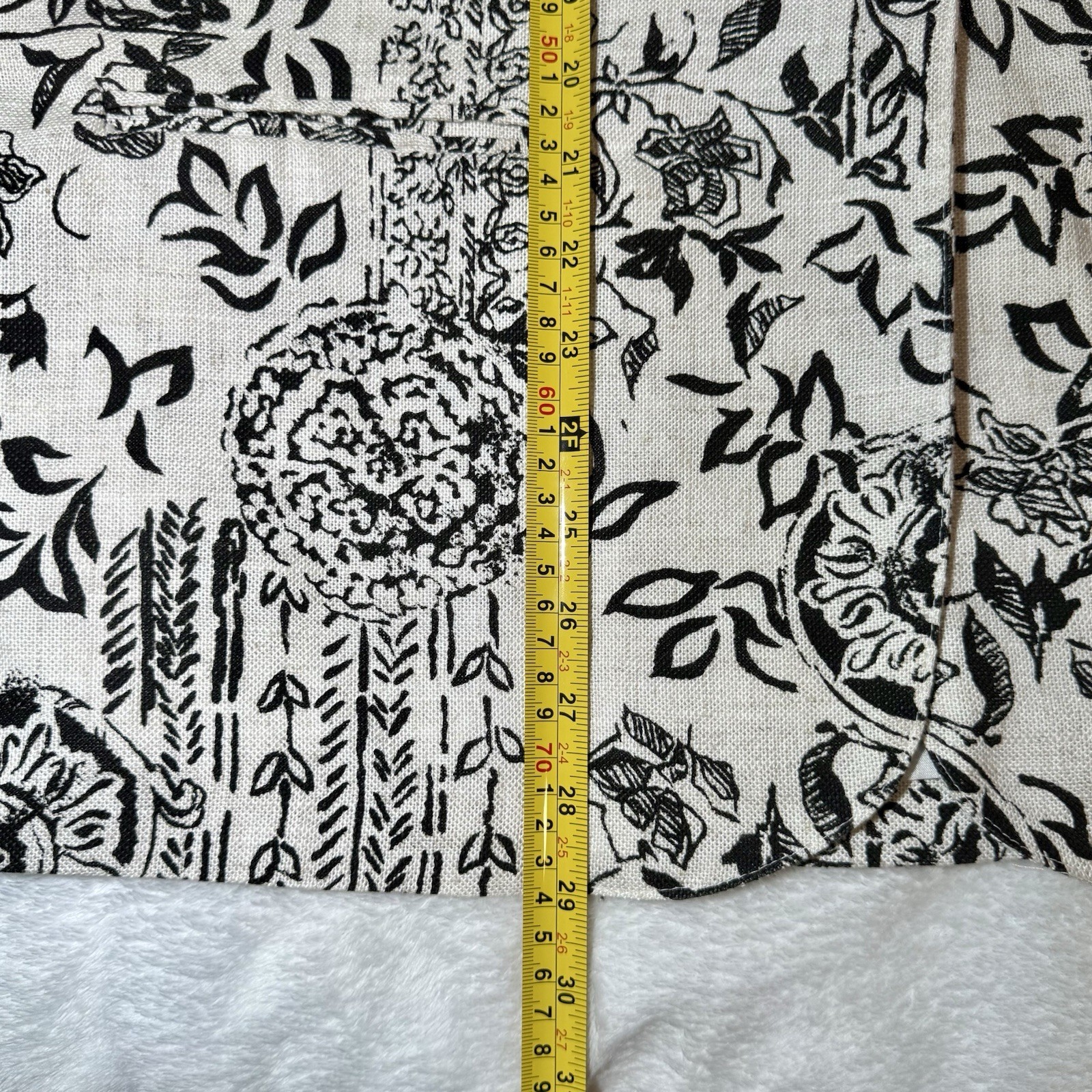 Vintage 90s Kenneth Mitchell Petites Black White Tapestry Blazer 8P USA